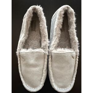 UGG Koolaburra Little Kid Suede Slippers Size 2 Blue‎ Faux Fur Lined